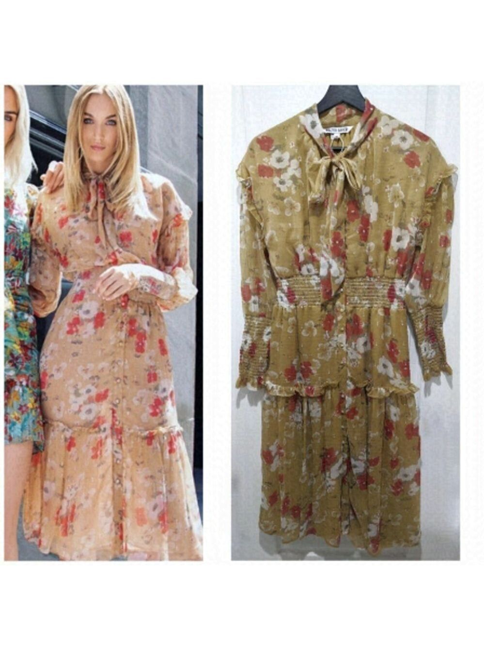 Walter baker | Artur chiffon midi dress in Poppy Paradise
